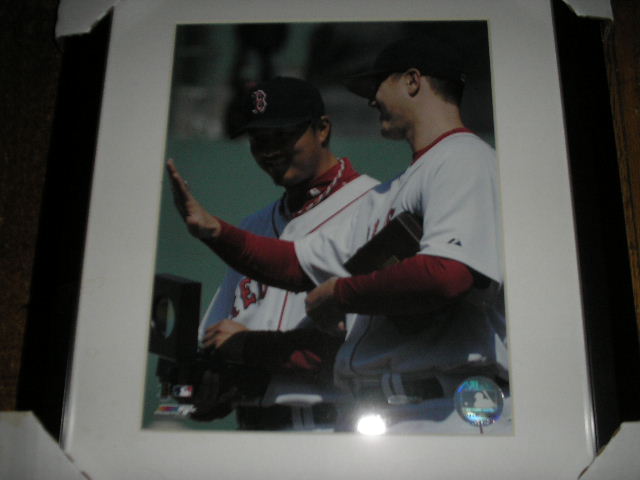 BOSTON RED SOX FRAMED PHOTO.. Frame Size is 16 3/4" high x 12 1/2" wide 

 DAISUKE MATSUZAKA 