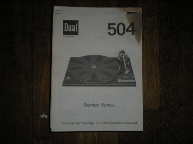 504 TURNTABLE Service Manual
