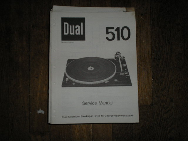 510 TURNTABLE Service Manual