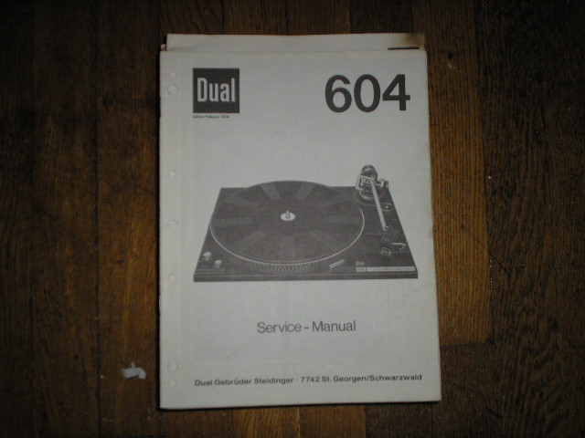 604 TURNTABLE Service Manual