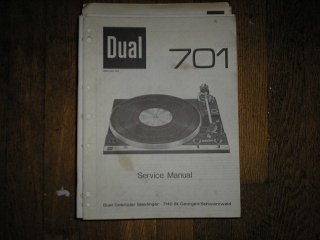 701 TURNTABLE Service Manual