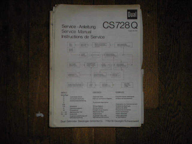 CS714Q TURNTABLE Service Manual