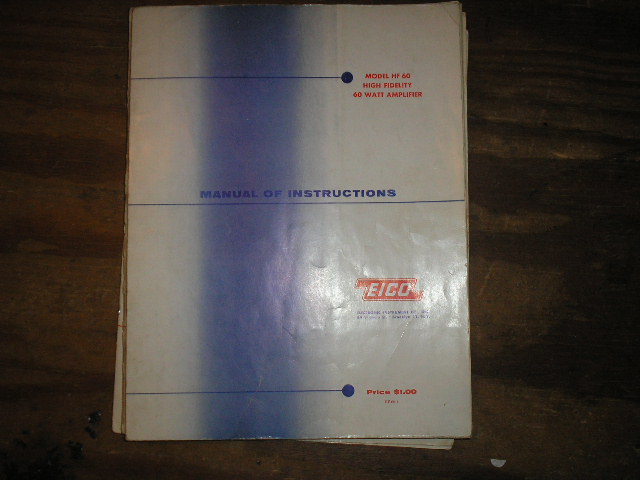 HF-60 HIGH FIDELITY 60 WATT AMPLIFIER Service Manual