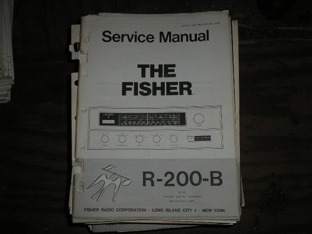 R-200-B Tuner Service Manual for Serial no. 21001 & UP  Fisher 