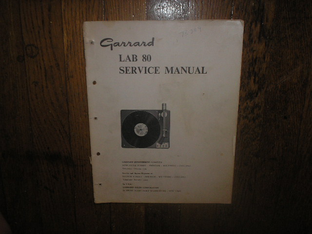  LAB 80 Turntable Service Manual