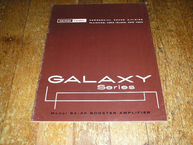 BA-40 Booster Amplifier Service Manual