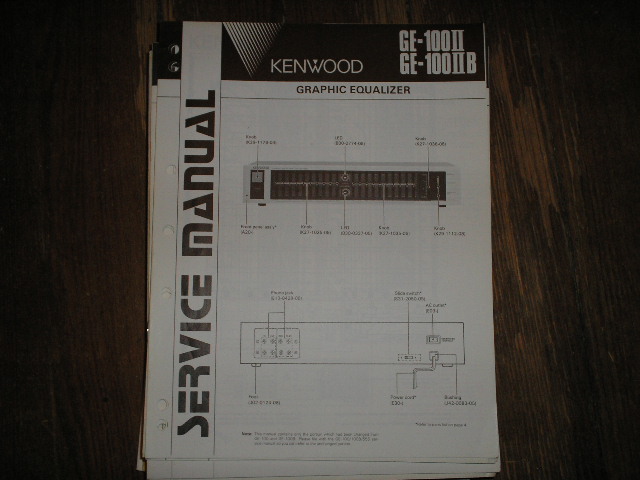GE-100 II GE-100 2 II B  Graphic Equalizer Service Manual
B51-1447...220