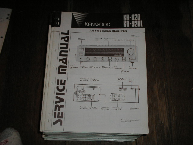 KR-920 KR-920L Receiver Service Manual  Kenwood