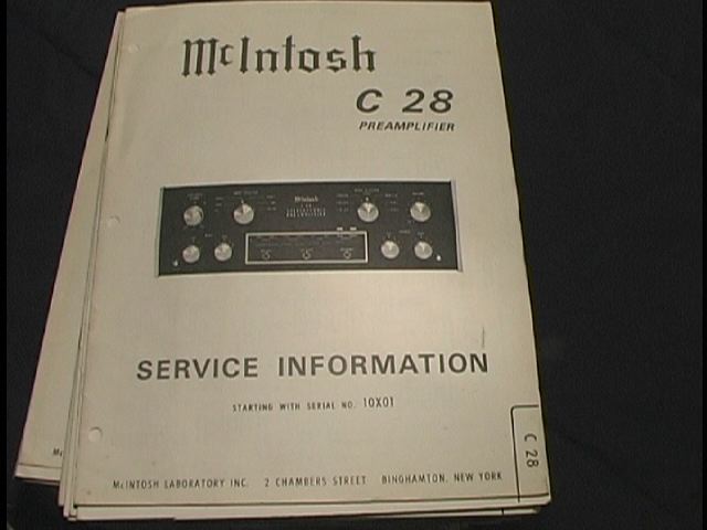 C 28 Pre-Amplifier Service Manual Starting with Serial No 10X01