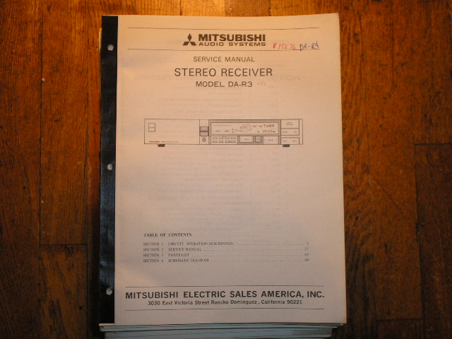 DA-R3 Receiver Service Manual  Mitsubishi