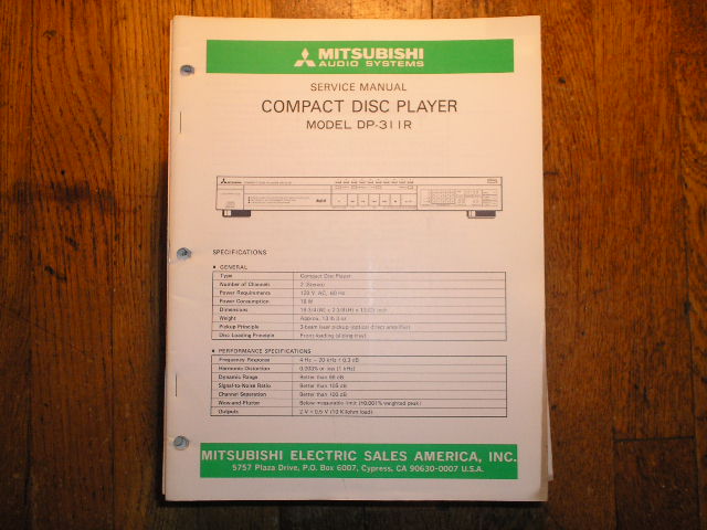 DP-311R CD PLAYER  Service Manual 