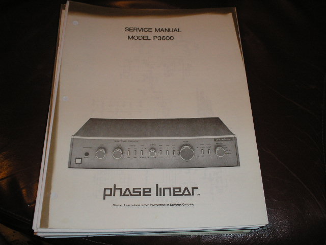 P3600 Pre-Amplifier Service Manual