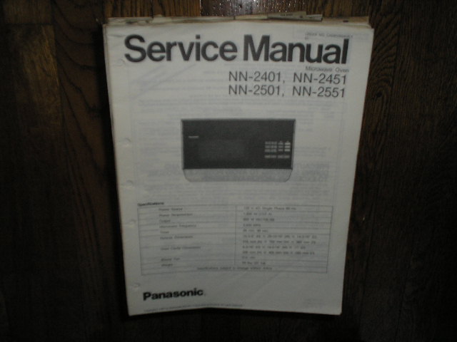 NN-2401 NN-2451 NN-2501 NN-2551 Microwave Oven Service Repair Manual