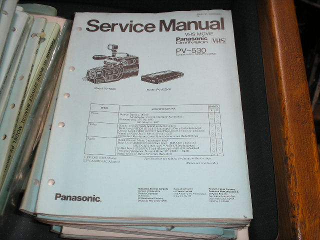 PV-530 VHS Camcorder Service Manual