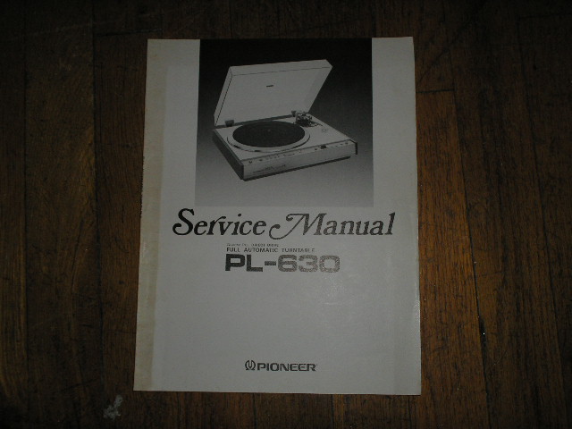 PL-630 Turntable Service Manual  ART-314-0