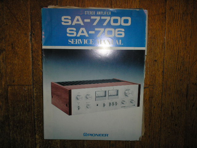 SA-7700 SA-706 Stereo Amplifier Service Manual