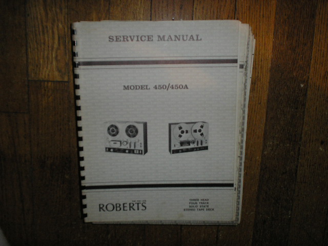 450 450A Stereo Reel to Reel Tape Deck Service Manual