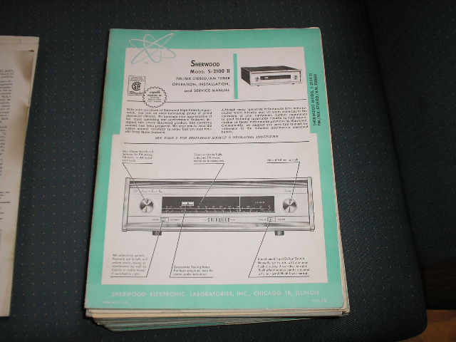 S-2100 II Tuner Service Manual for Serial no. D33001 and up. Tubes are 2 6BA6  3 6GH8  1 12AT7 1 12AU7 1 6BN6 1 6BN8  1 6BS8 1 6AU6 1 6BE6 ...