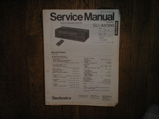 SU-AV300 Amplifier Service Manual