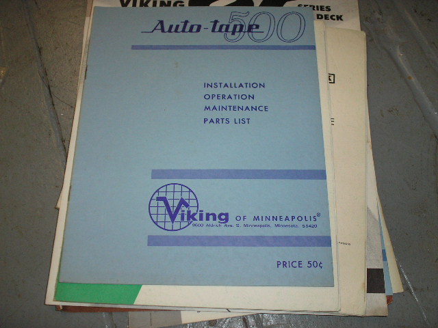 Viking Auto Tape 500 Installation Operating Service Instruction Manual