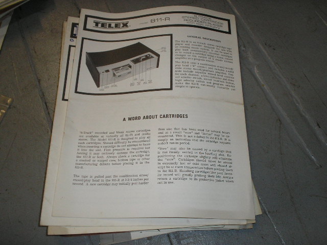 Viking 811R 8-Track Player Service Instruction Manual