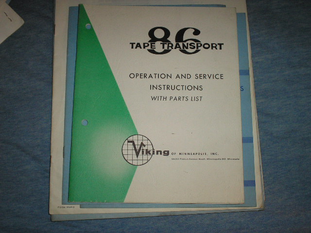 86 Tape Transport Operation and Service Instruction Manual  Viking Telex