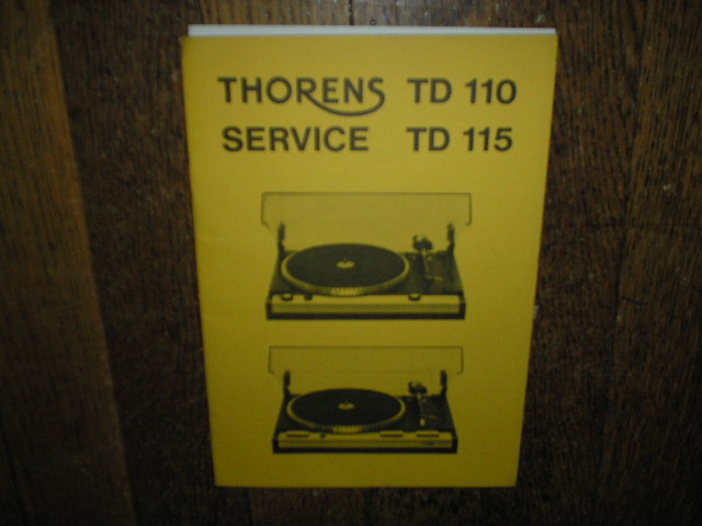 TD 110 TD 115 Turntable Service Manual