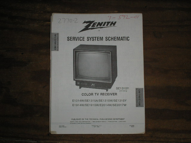 E1314W SE1315 A W Y D1314W E1914 W SE1915W SE2014W  SE2017W TV Service Diagram CM-140 C-1 A B Chassis Television Service Information With Schematics
