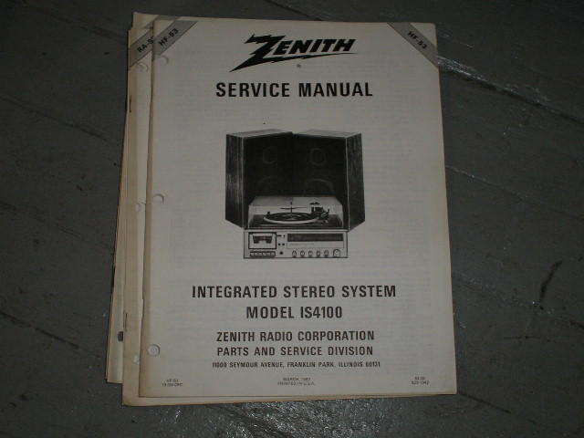 IS4100 Stereo System Service Manual