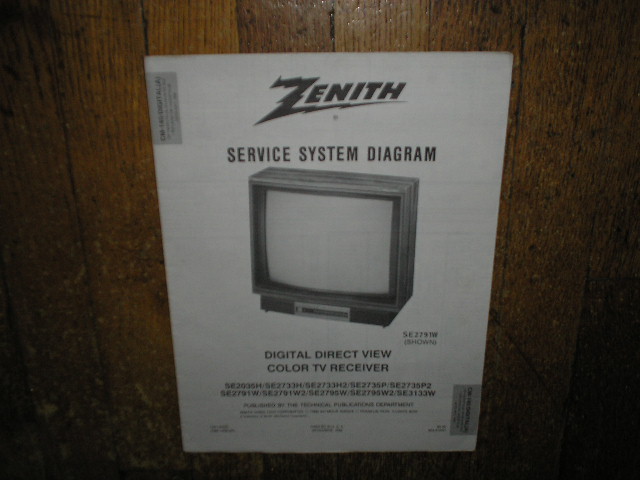 SE2035H SE2733H SE2733H2 SE2735P SE2735P2 SE2791W SE2791W2 SE2795W SE2795W2 SE3133W Television Service Information With Schematics