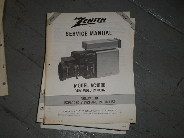 VC1000 Camcorder Manual 1B Operating Instruction Manual 