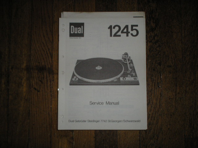 1245 Turntable Service Manual