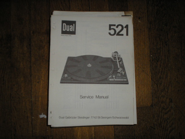 521 Turntable Service Manual  Dual