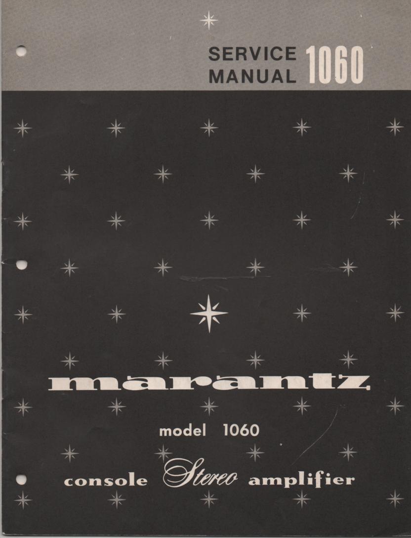 1060 Stereo Console Amplifier Service Manual