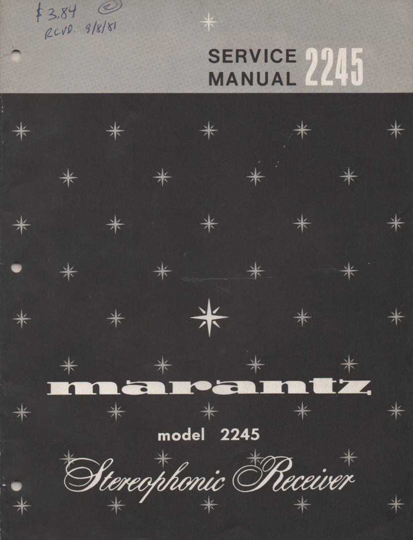 2245 Stereo Receiver Service Manual