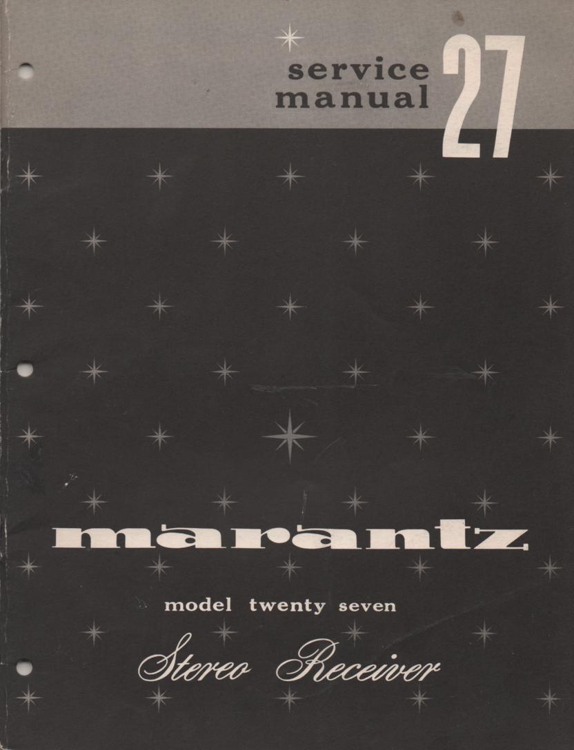 27 Stereo Receiver Service Manual