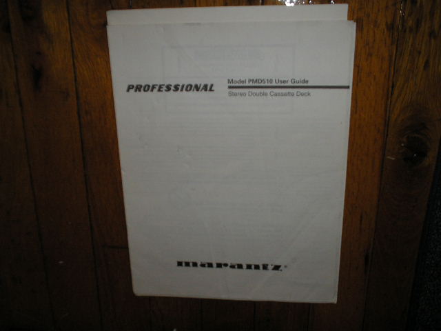 PMD510 Cassette Deck Owners Manual