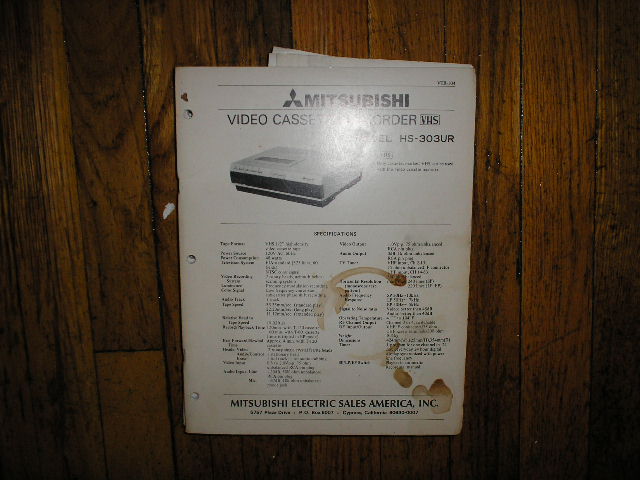 HS-303UR VCR Service Manual
