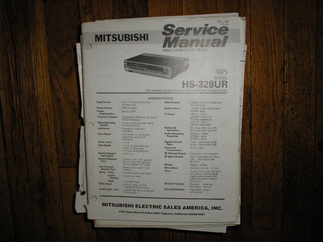 HS-328UR VCR Service Manual