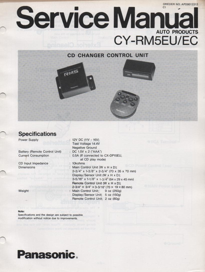 CY-RM5EU CY-RM5EC Power Amplifier Service Manual 
