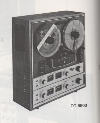 QT-6600 Reel to Reel Schematic Manual Only.  It does not contain parts lists, alignments,etc.  Schematics only