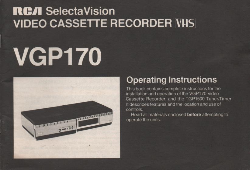 Rca Vcr Owner Manual