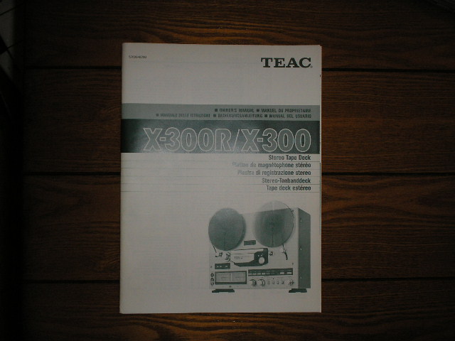 X-300 X-300R Reel to Reel Tape Deck Owners Manual