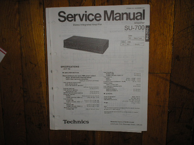 SU-700 Amplifier Service Manual