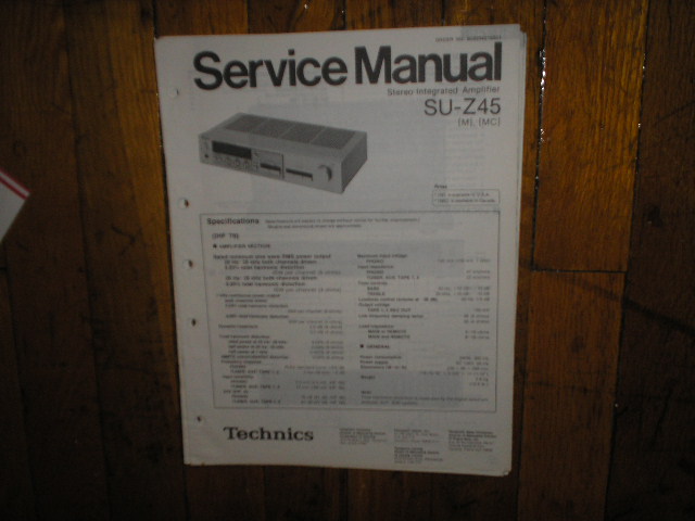SU-Z45 Amplifier Service Manual