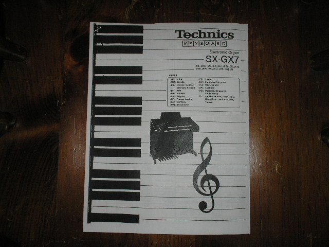 SX-GX7 Electric Organ Operating Instruction Manual. 
