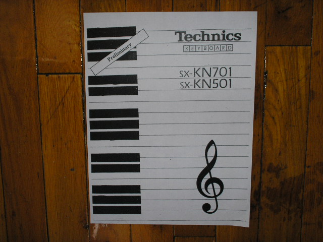 SX-KN501 SX-KN701 Organ Keyboard Operating Instruction Manual
