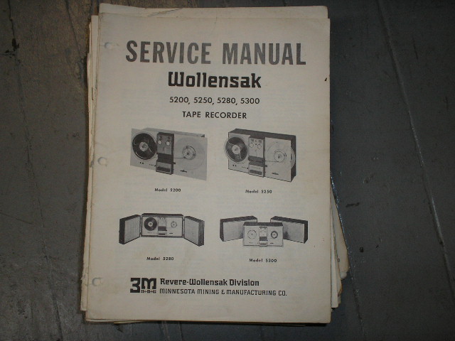5200 5250 5280 5300 Reel to Reel Service Manual