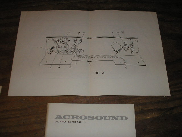 Ultra Linear II 2 Power Amplifier Assembly Diagram for Serial no. 901382