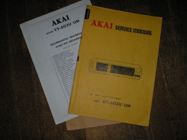 VS-603 VS-603UM  VHS VCR Service Manual...  2 Manuals
